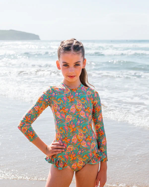 Mila Open Back Girls Swimwear