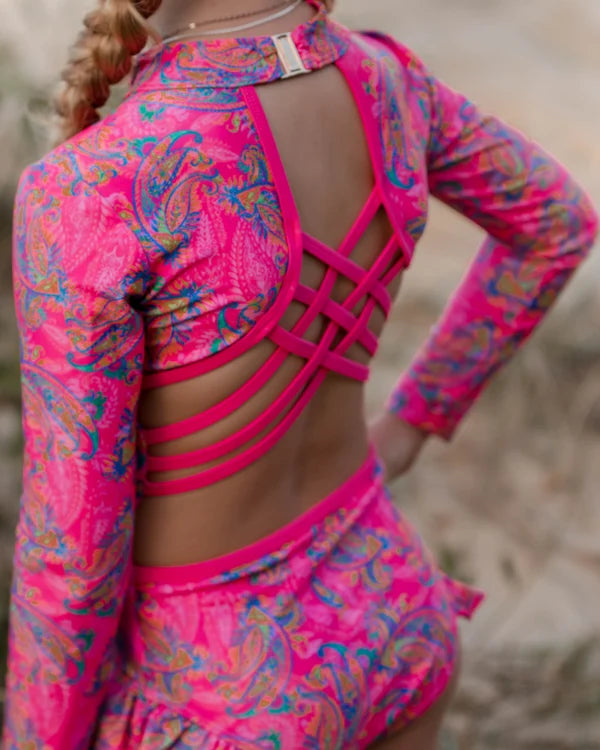 Rylee Open Back Girls Swimwear