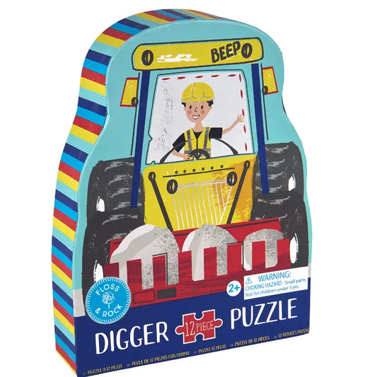 Floss & Rock 12 Pc Shaped Jigsaw Puzzle – Construction