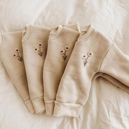 Isla Flower - Tracksuit in Cream & Sand