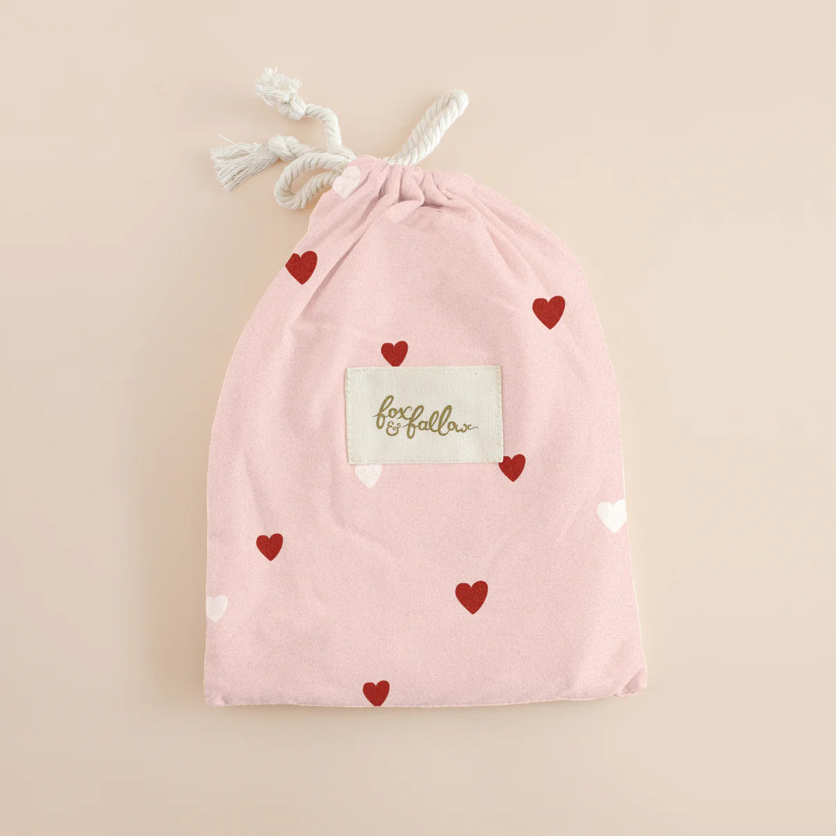 Little Hearts Organic Fitted Bassinet Sheet/Change Pad Cover