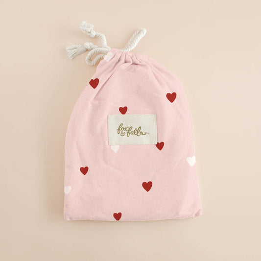Little Hearts Organic Fitted Bassinet Sheet/Change Pad Cover