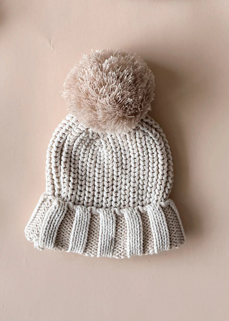 Chunky Cotton Beanie Oat
