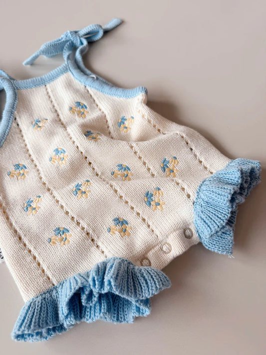 Bloom Pointelle Tie Romper | Pansy