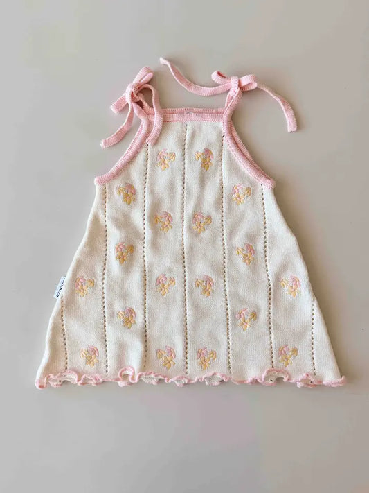 Bloom Pointelle Tie Dress | Cosmos