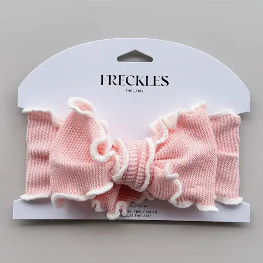 Knit Frill Baby Headband | Sweetpea/Snow