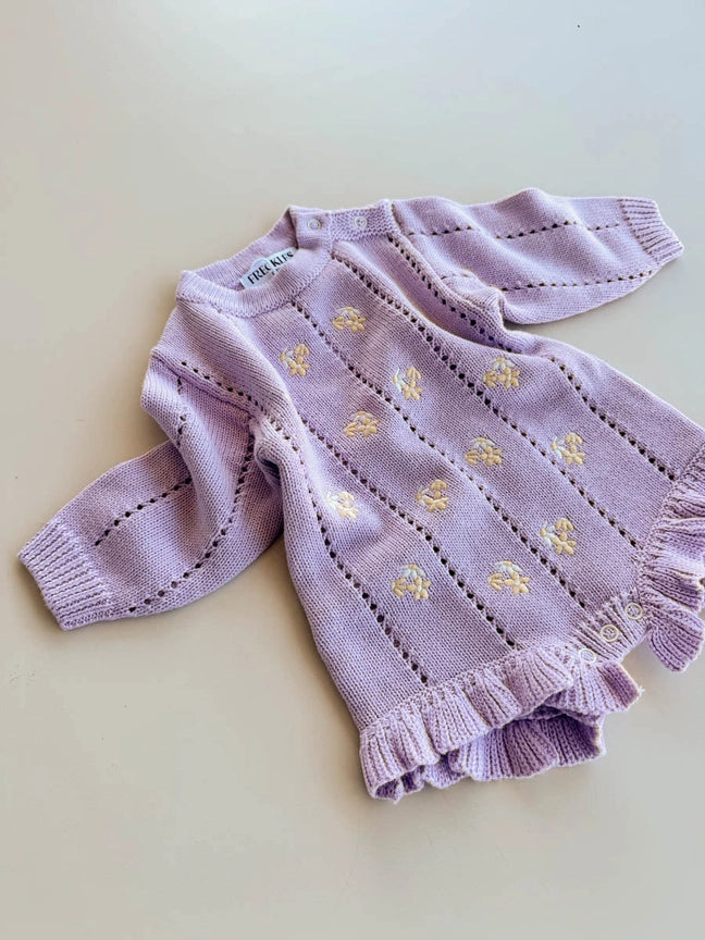 Bloom Pointelle Ls Romper | Aster