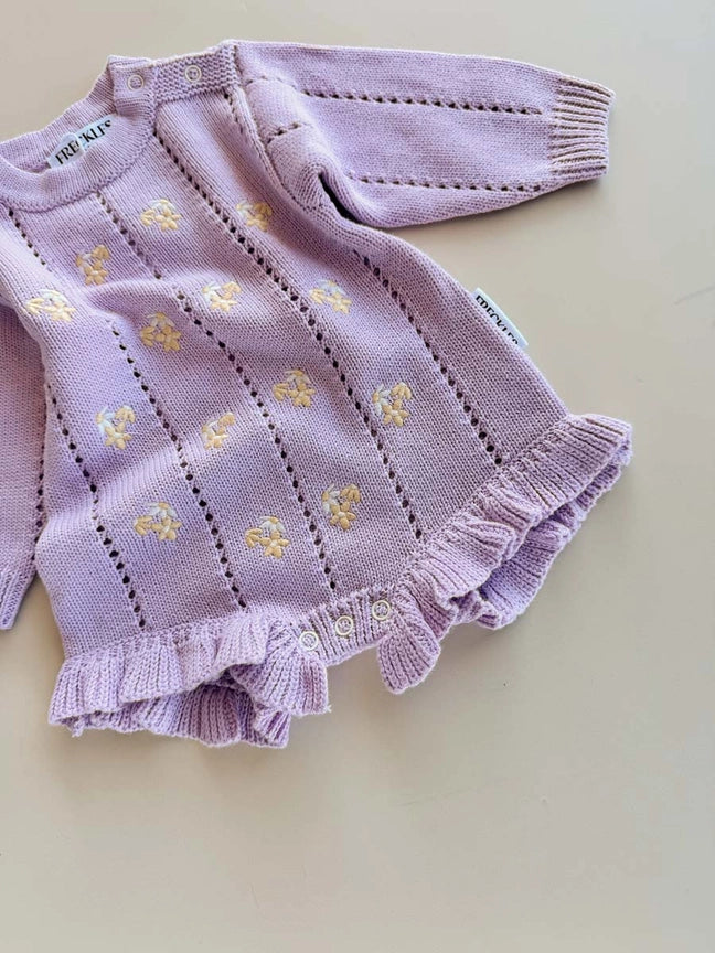 Bloom Pointelle Ls Romper | Aster