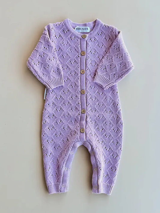 Mila Pointelle Full Romper | Aster