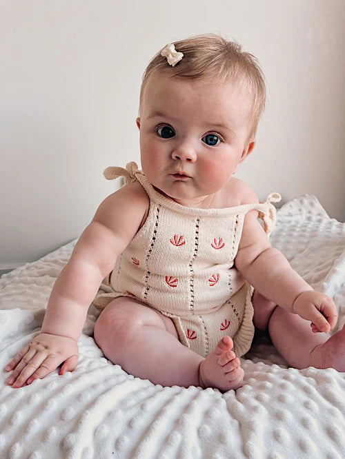 Freckly Ollie Shelly Frill Cotton Romper