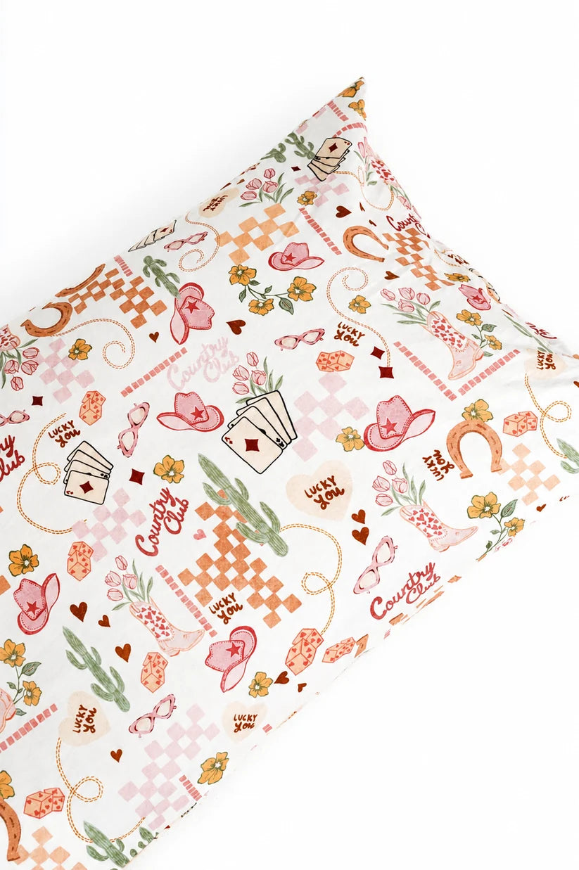 Double Country Club fitted sheet + pillow slips