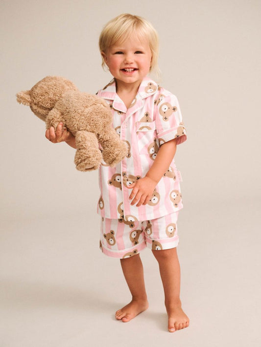 Huxbear Stripe Pjs Pink