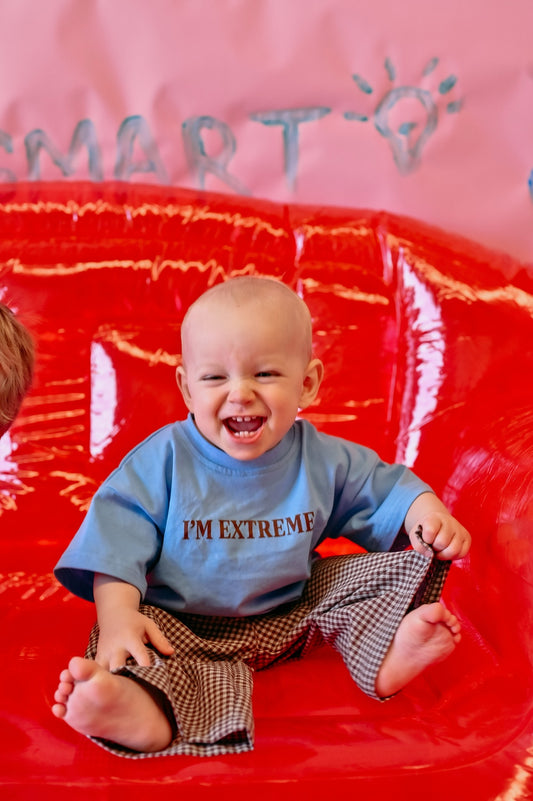 I'm Extreme Tee - Blue & Brown