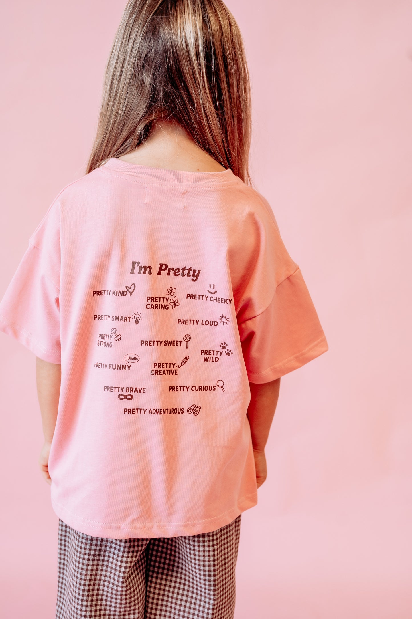 I'm Pretty Tee - Pink & Brown