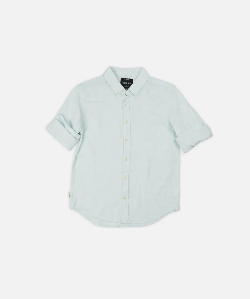 Indie Kids - Tennyson LS Shirt - Cyan