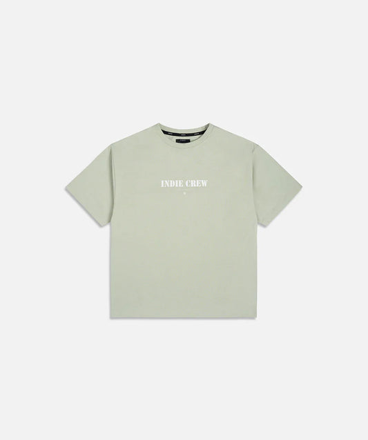 Indie Kids - The X Oversize Crew Tee - Light Army