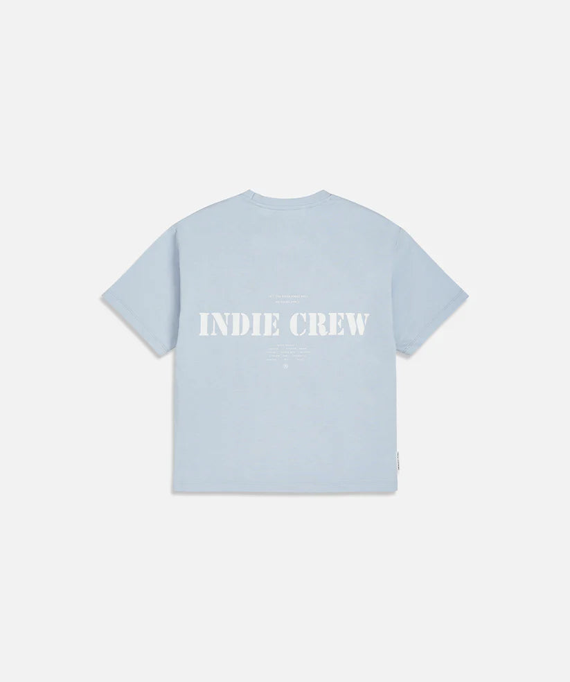 Indie Kids - The X Oversize Crew Tee - Light Blue