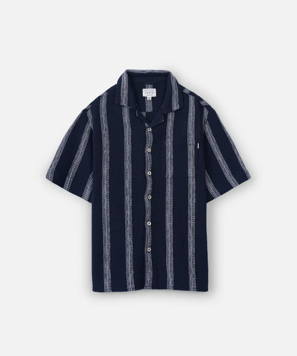 The Cefalu s/s shirt - Navy/White - Indie Kids