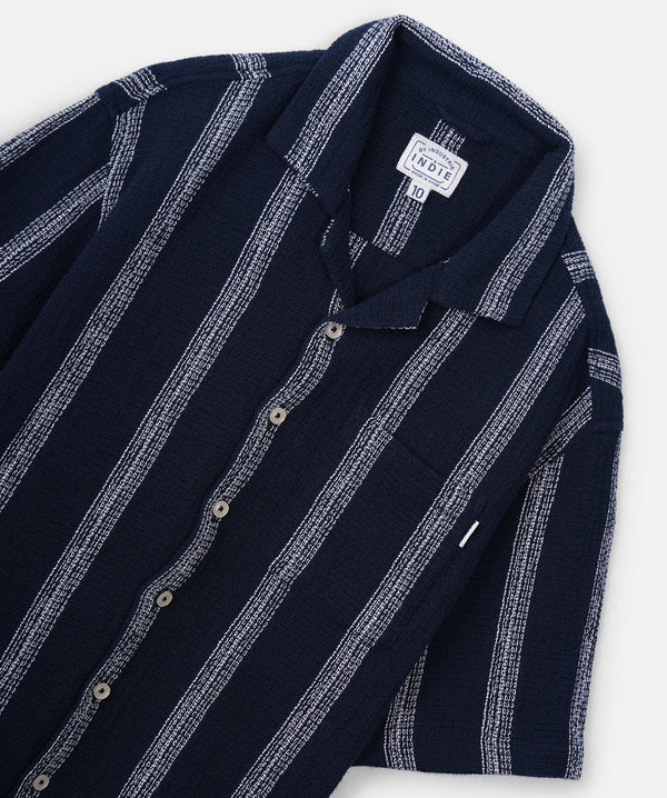 The Cefalu s/s shirt - Navy/White - Indie Kids