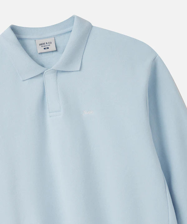 The Field Polo Sweatshirt - Frost