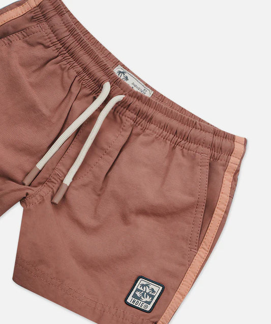 The All Day Stripe Swim Trunk Rhubarb