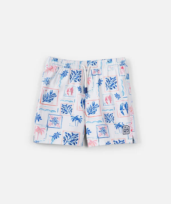 The Riviera Swim Trunk Light Blue/Multi