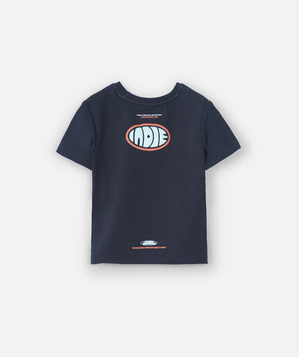 Indie Kids - The Stacked Tee - Slate/Mint