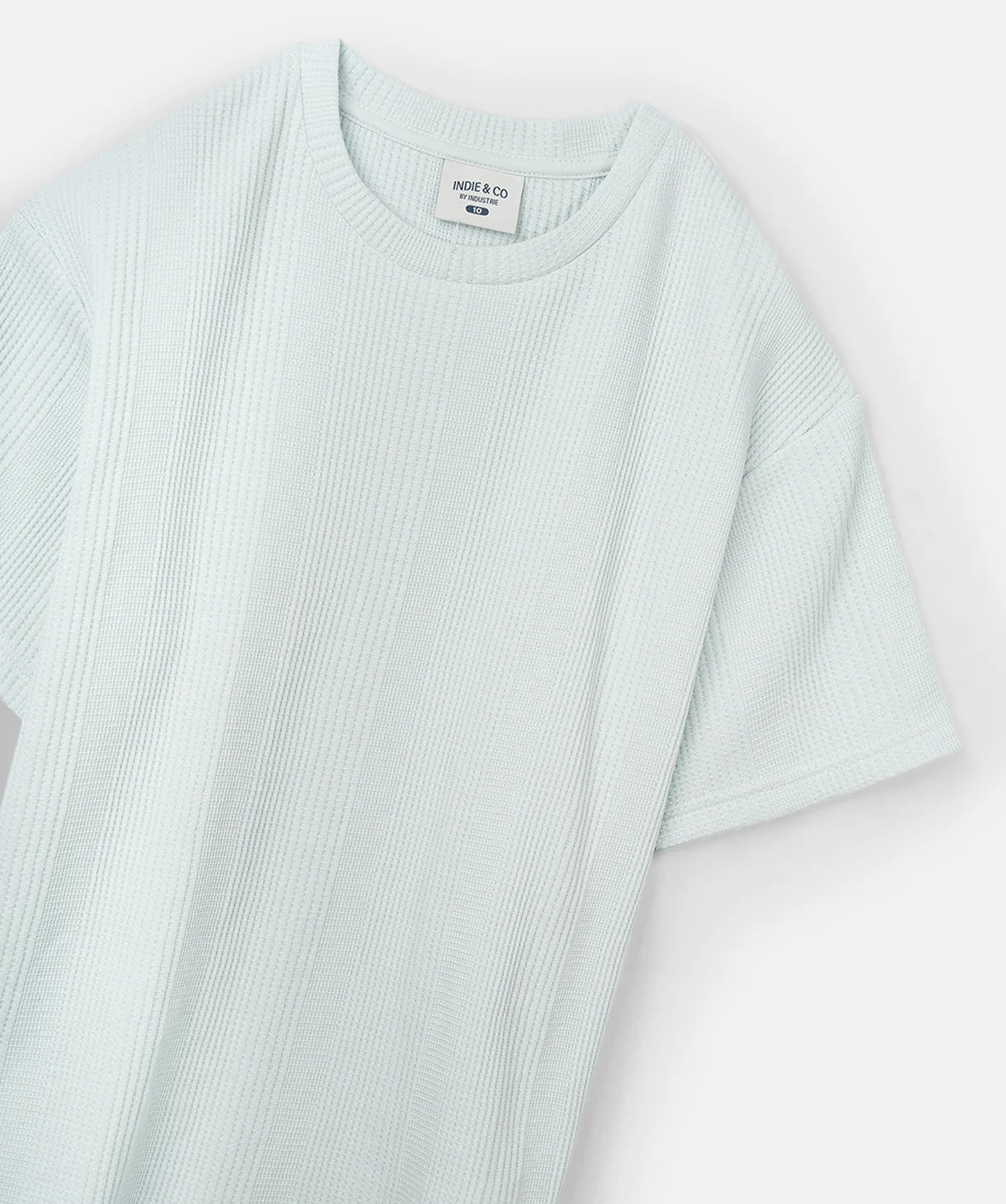 The Veneto Waffle Tee - Sky Blue