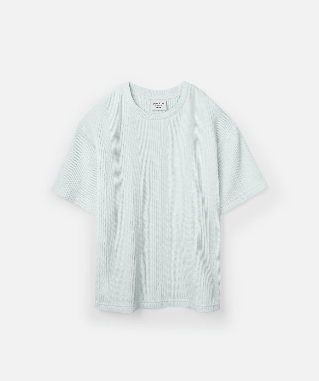 The Veneto Waffle Tee - Sky Blue