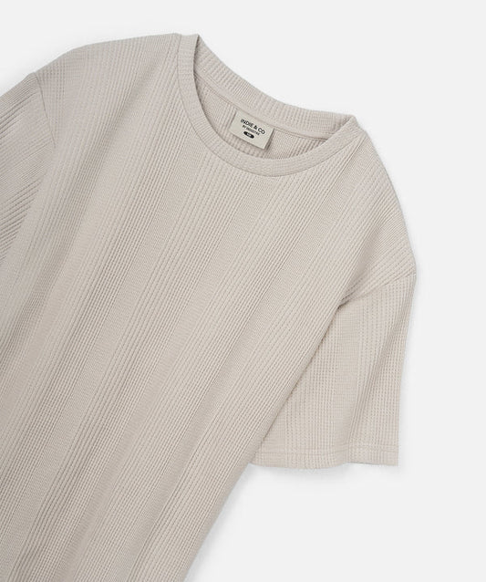 The Veneto Waffle Tee - Mushroom