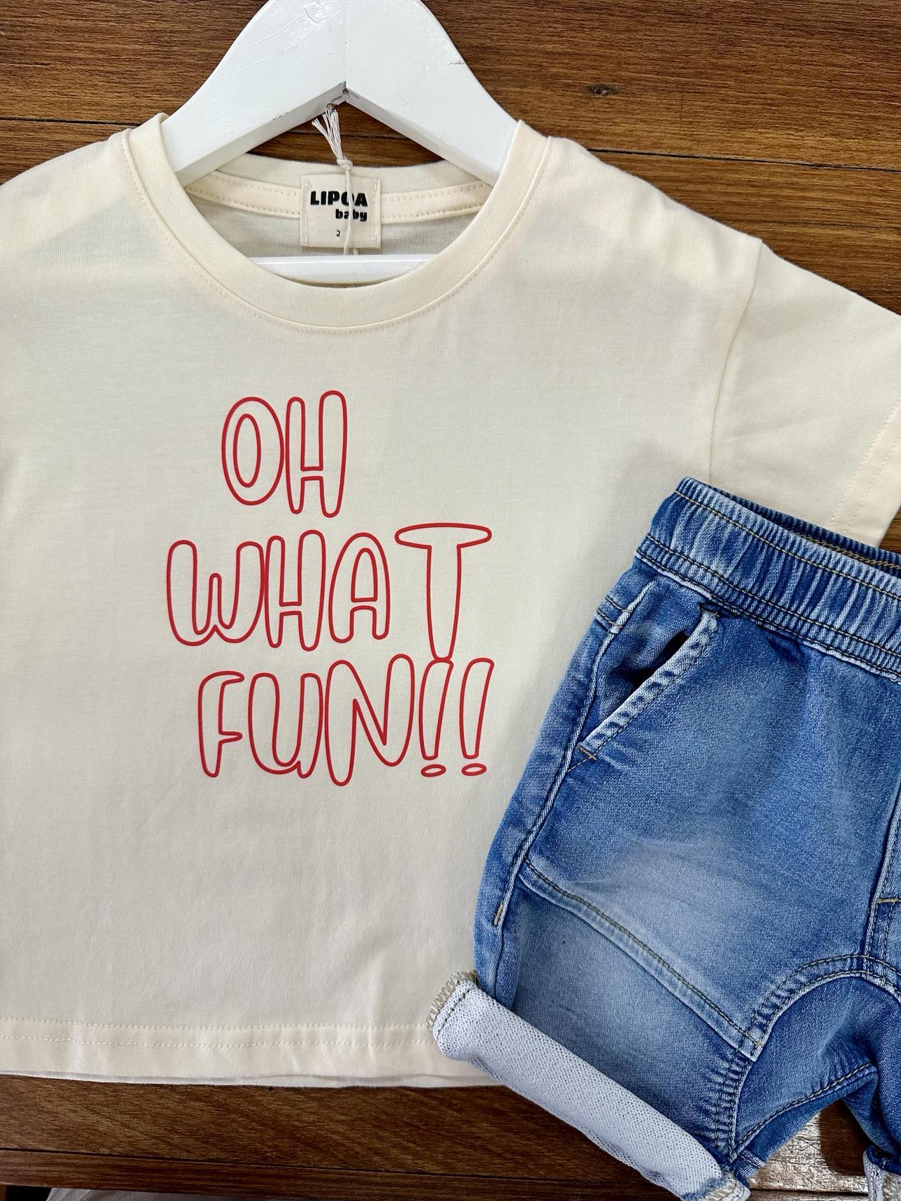 Lipoa Baby Oh What Fun Tee - Cream