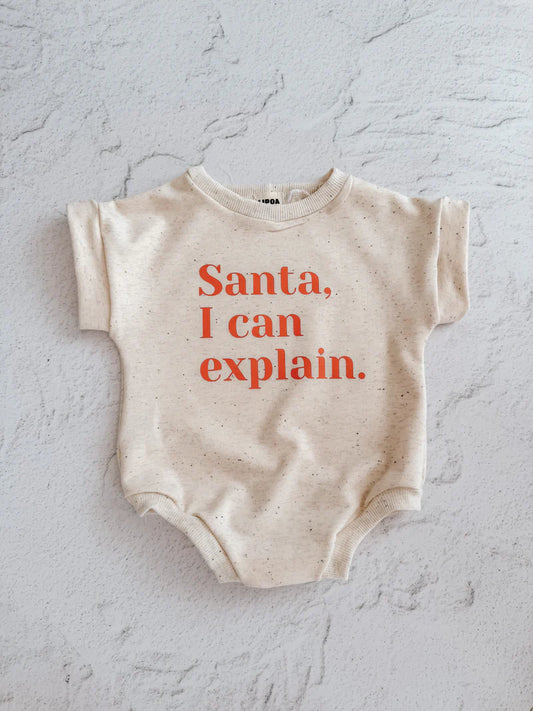 Lipoa Baby Santa I Can Explain Romper