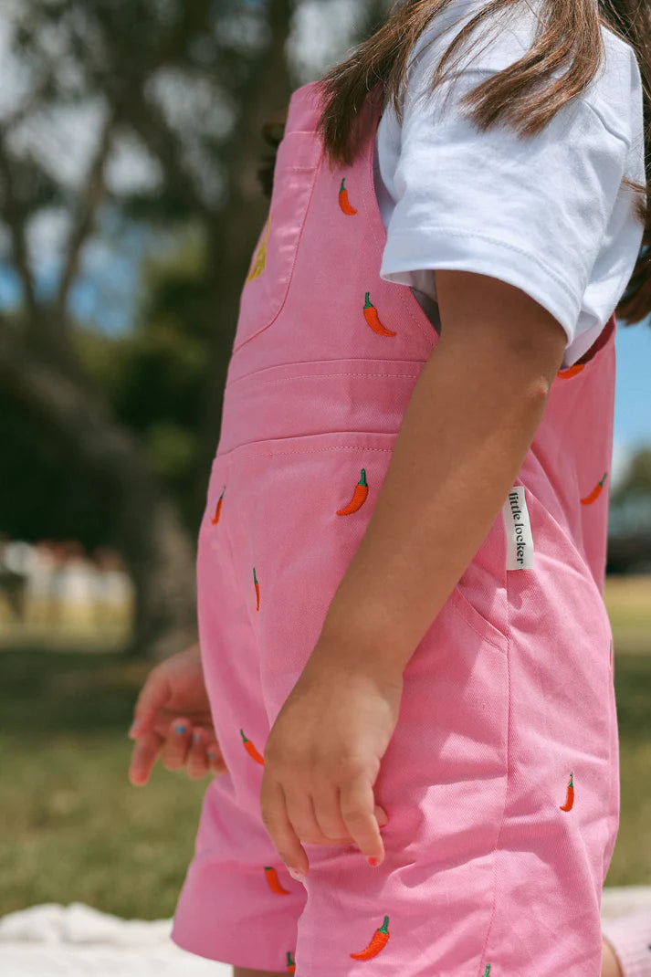 Little Locker Chilli Overalls - Pink Punch