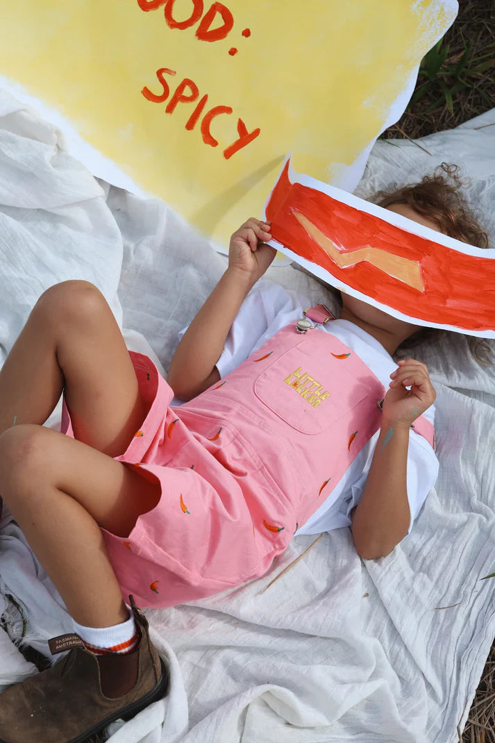 Little Locker Chilli Overalls - Pink Punch