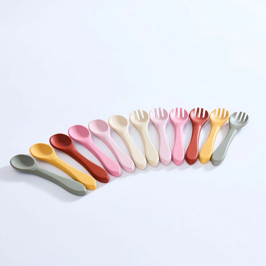 Milk Addict - Silicone Spoon And Fork Set