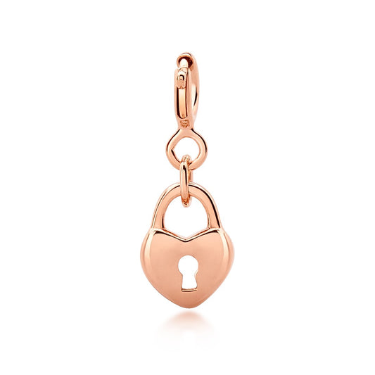 My Little Silver - Love Lock Charm - Rose Gold