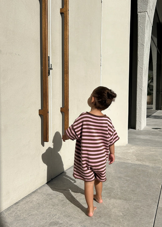 Myla jane The Label baby Girl Pink Chocolate Romper 