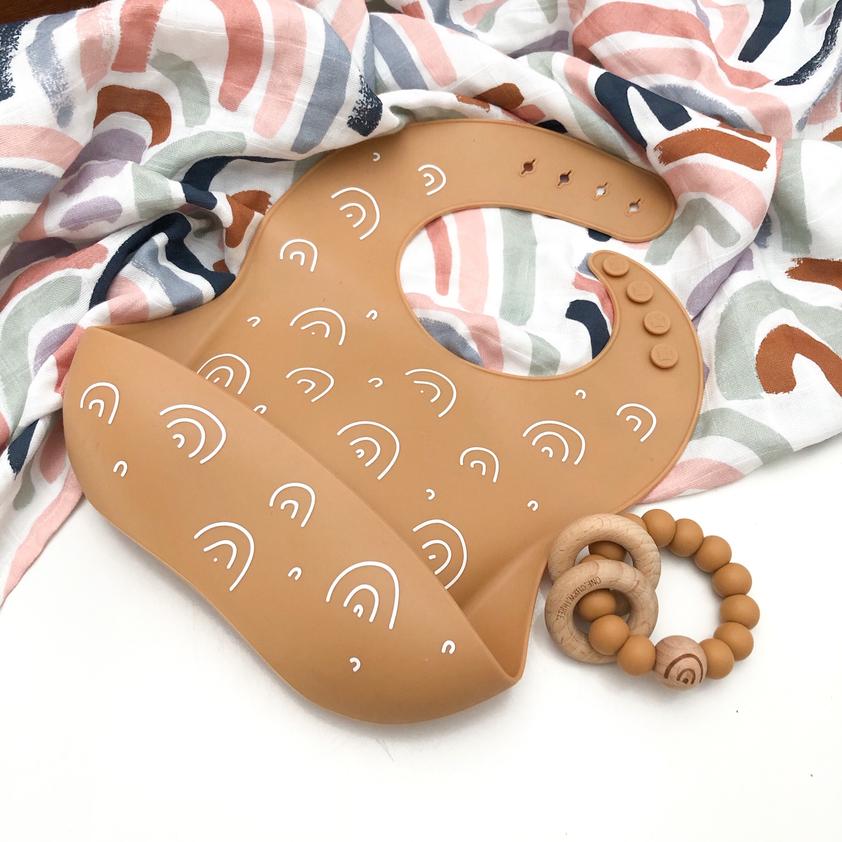 One Chew Three - ELEMENTS Silicone and Beech Wood Rattle Teether