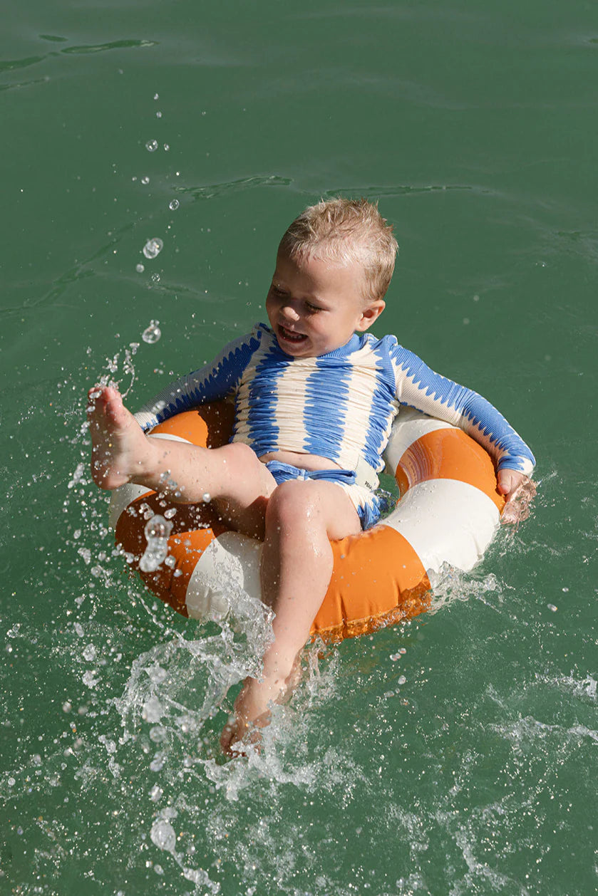 Boys Swim Shorts Ribbed - Blueberry Wobble