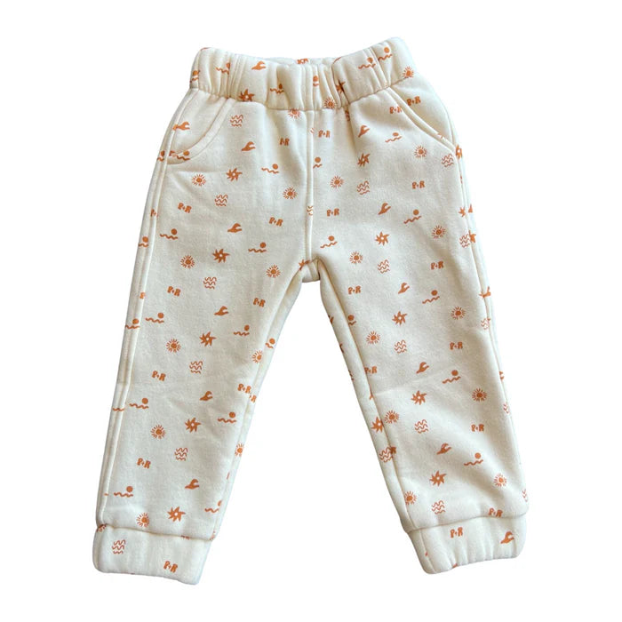 PHOENIX + RIVER SUN DANCE TRACK PANT - CREAM