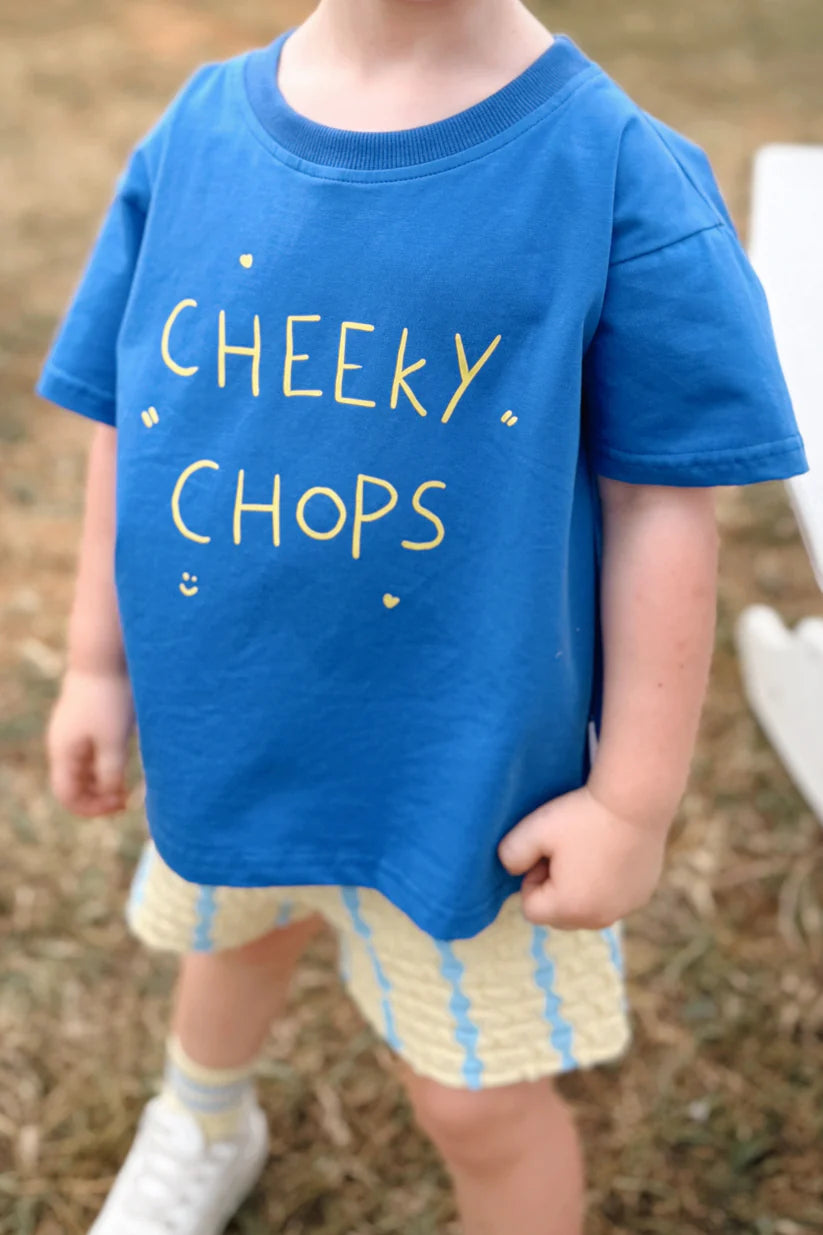 Cheeky Chops Tee ✿ Cobalt