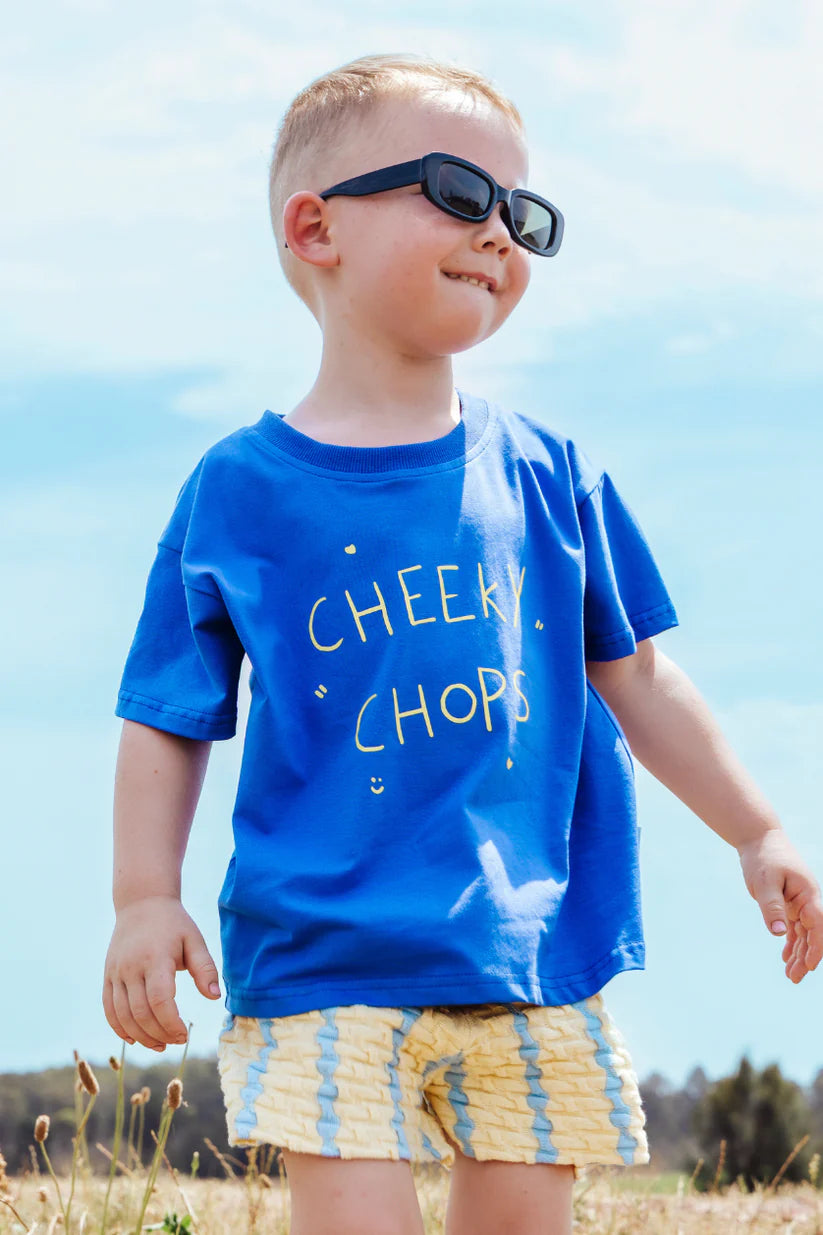 Cheeky Chops Tee ✿ Cobalt