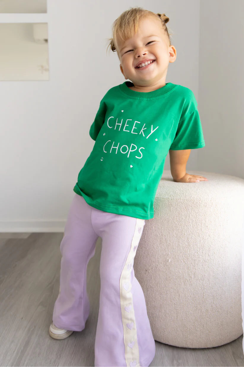 Cheeky Chops Tee ✿ Emerald Green