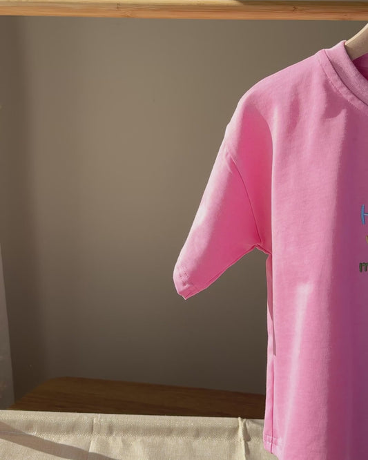 Signature Kids Tee - Home Is Where Mum Is - Pink