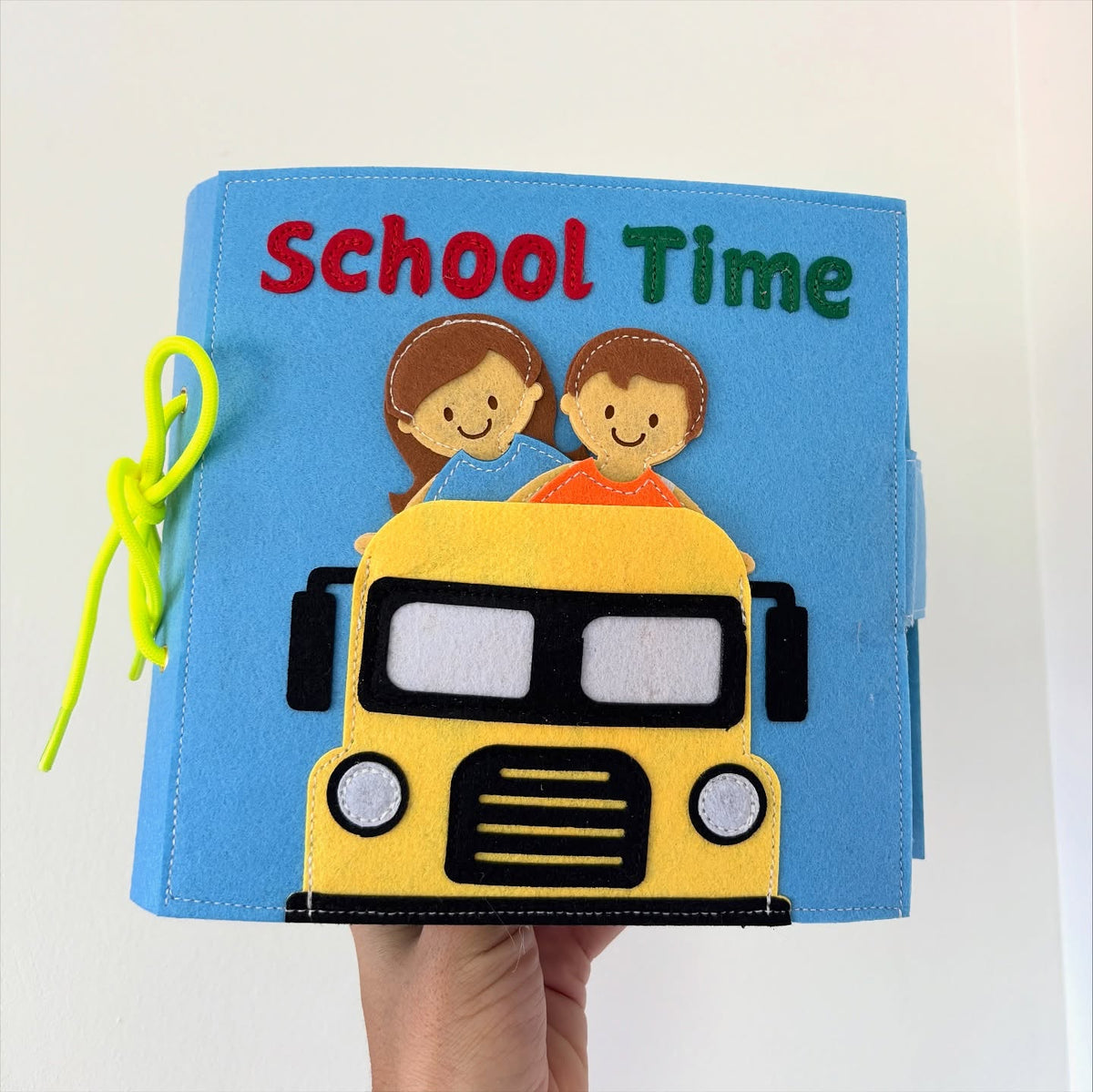 School Time Felt Busy Book | Screen-Free Educational Activity Book for Kids