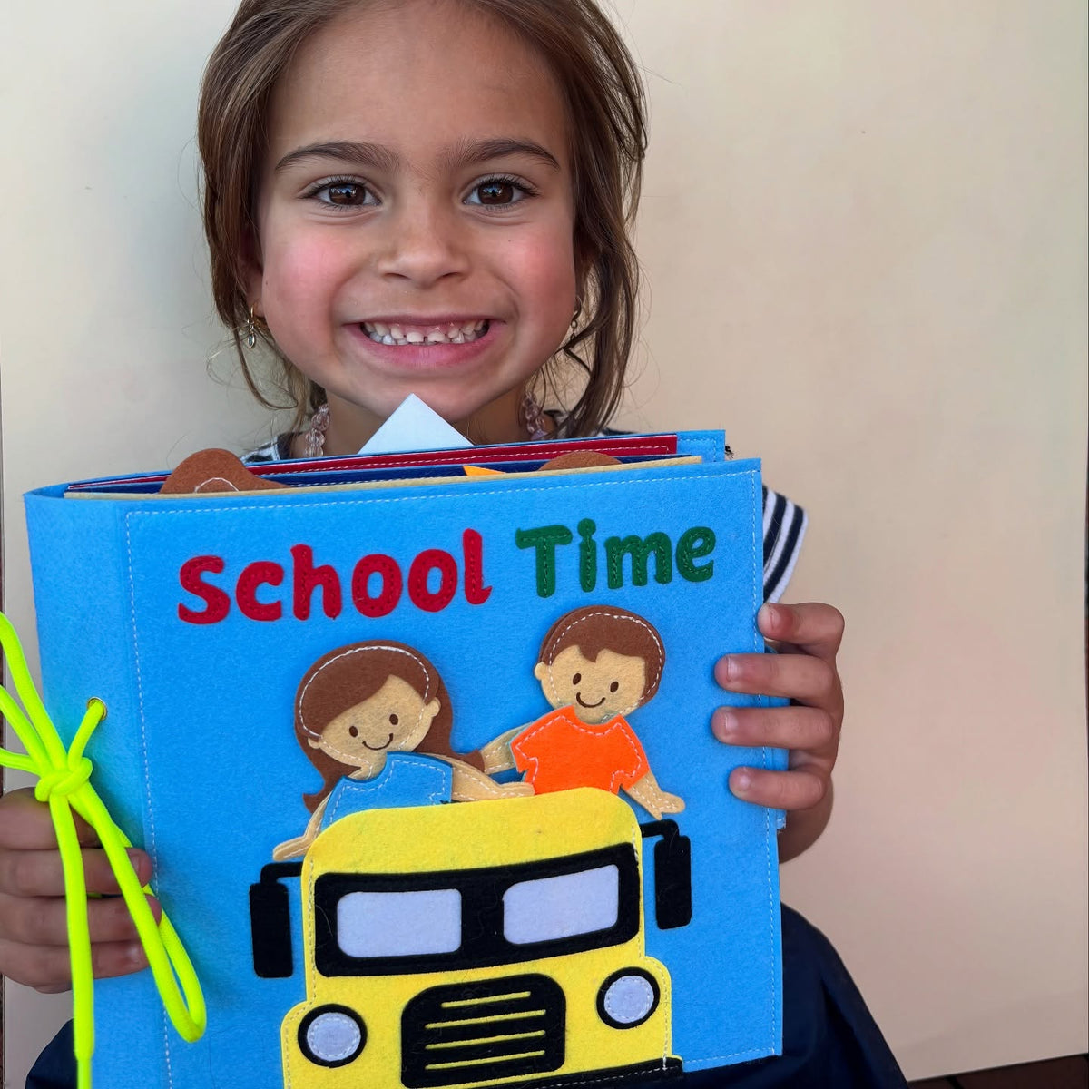 School Time Felt Busy Book | Screen-Free Educational Activity Book for Kids