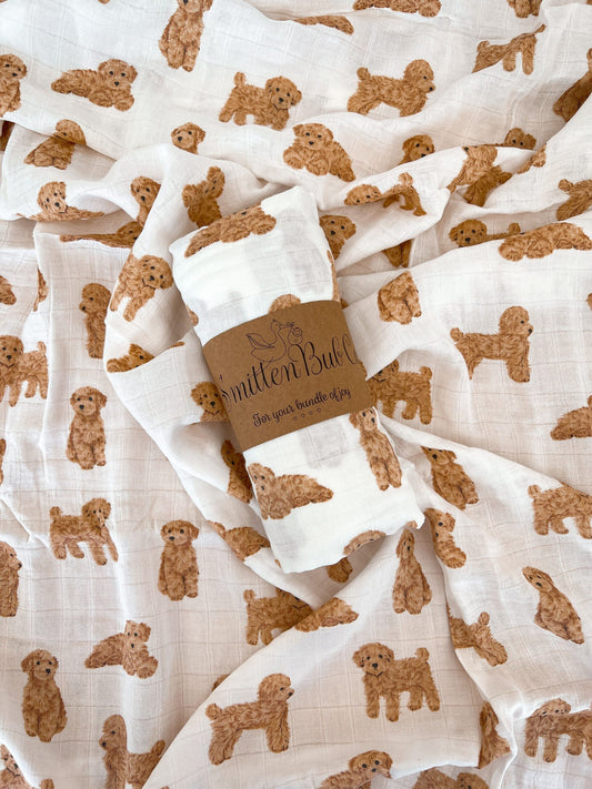 Smitten Bub Co - Cavoodles Bamboo Cotton Muslin Wrap