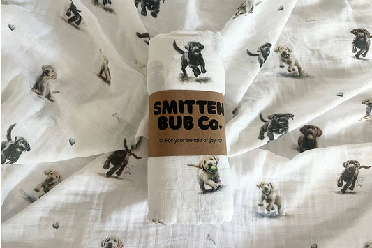 Smitten Bub Co - Labrador Bamboo Cotton Muslin Wrap