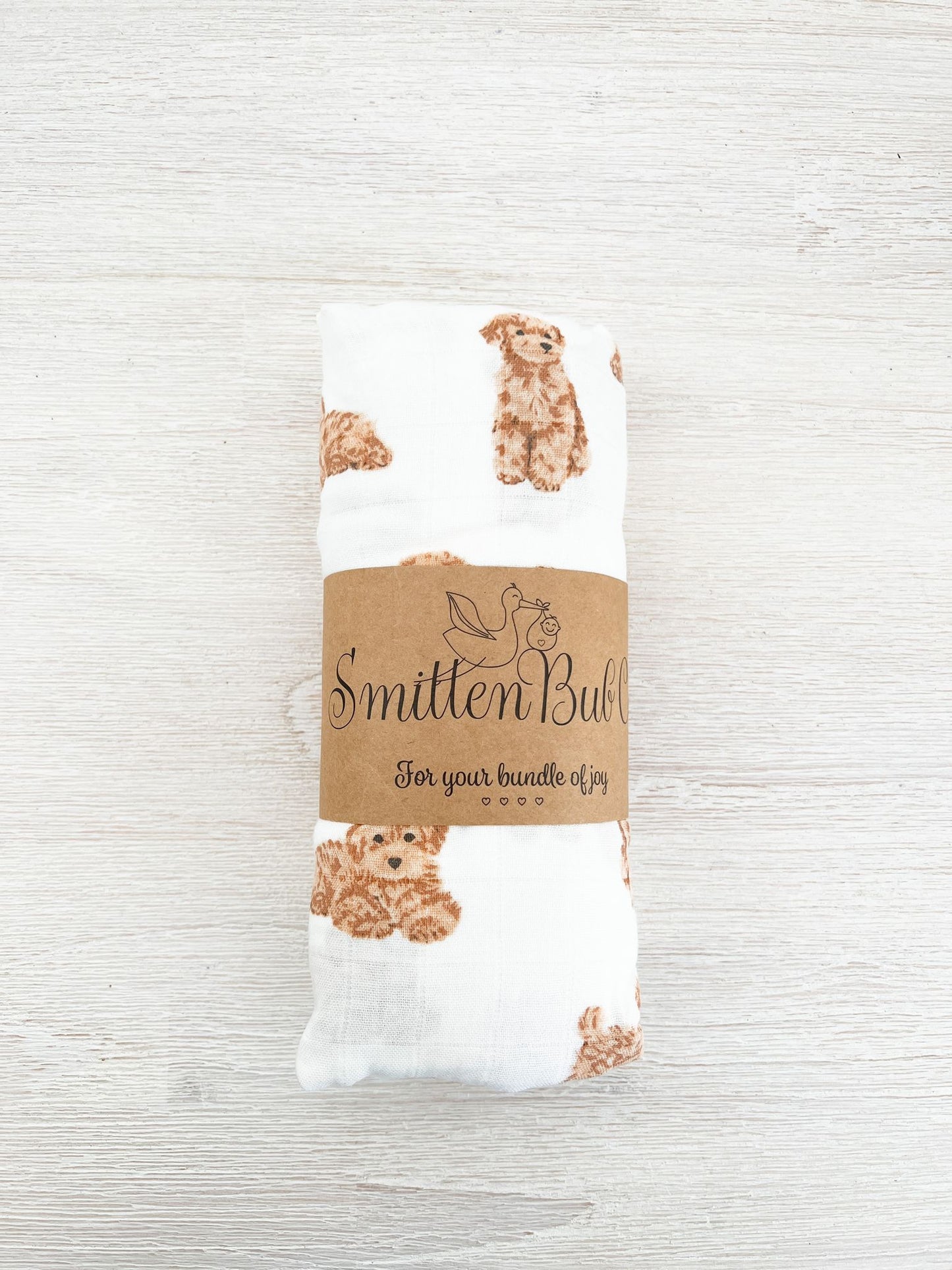 Smitten Bub Co - Cavoodles Bamboo Cotton Muslin Wrap