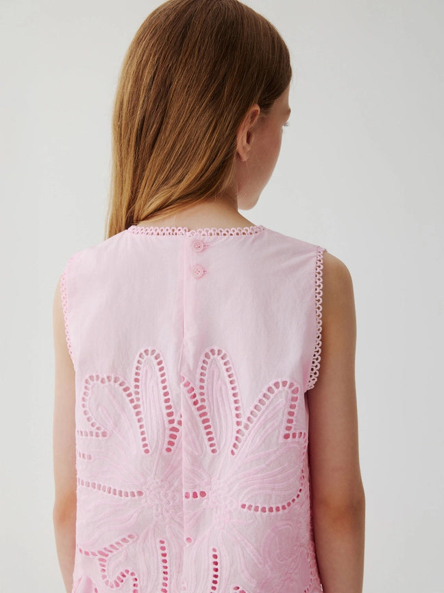 Chloe Eyelet Top - Pink